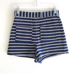 TOPSHOP textured high rise shorts